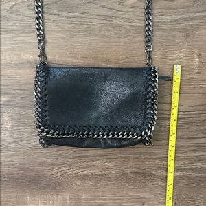 Black Chain-Trimmed Women's Bag
